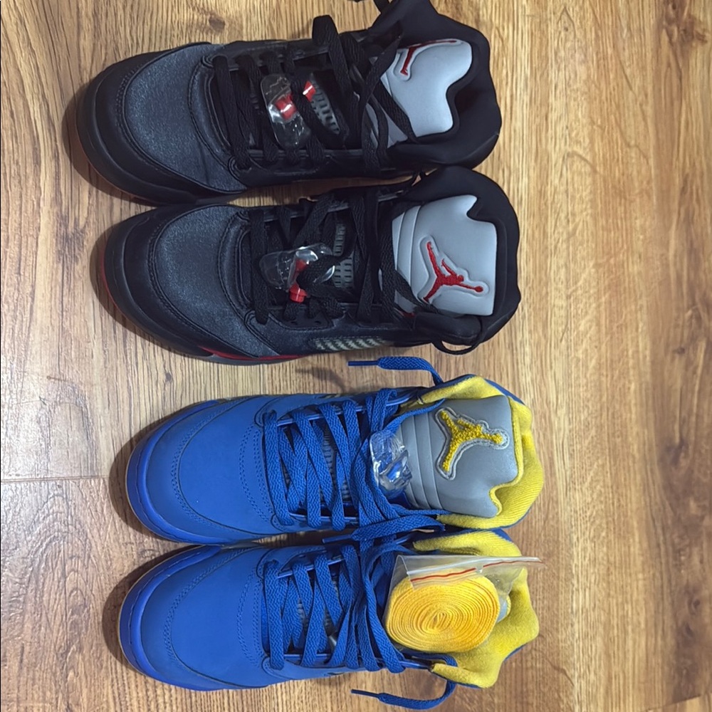 Jordan Black and Blue Sneakers